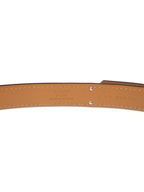 Hermes Kelly Belt Leather Epsom Black Brown Silver main image 4